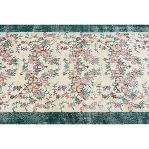 Alfombra clásica de lana verde Beige 3,7X6,7 pies turco Aubusson Patchwork látex para sala de estar dormitorio alfombras rectangulares Sidekick - Product Image 5