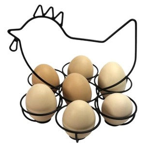 Porte-œufs moderne à double support de haute qualité en métal et en bois écologique pour la maison ou la cuisine - Product Image 6