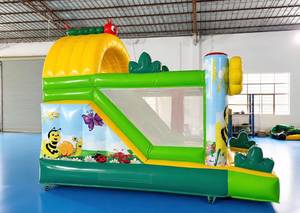 Most Popular High Quality 4x4m Inflatable Bounce House Slide <b>Ball</b> <b>Pit</b> Combo Plastic Material Custom Color Logo Outdoor Use - Product Image 2