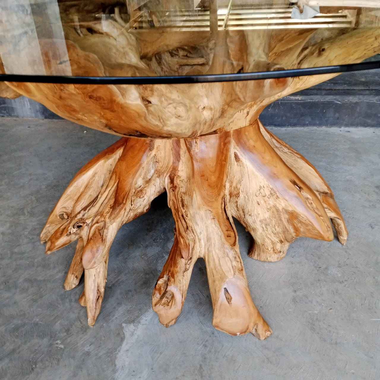 Natural Teak Root Dia 120 cm