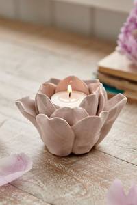 Elegant <b>pink</b> Calla Lily porcelain <b>candle</b> holder. A floral touch. Available at wholesale prices. - Product Image 5