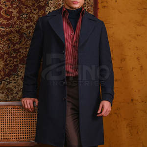 New Style Men's Woolen Overcoat 100% Wool/Polyester Breathable Eco-Friendly Best Price Online Sale - Product Image 4