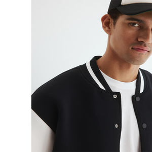 Vestes de baseball pour hommes, vestes bomber, coupe-vent, revêtement sport, logo personnalisé, vestes uniformes doublées de polaire de haute qualité, vente en gros - Product Image 5