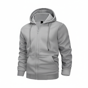 Sudaderas con capucha blancas de gran tamaño para hombre, jerséis lisos de algodón y poliéster al por mayor, sudaderas con capucha estampadas de proveedor personalizado - Product Image 2
