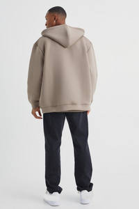 เสื้อฮู้ดกีฬาบ็อกซี่ขนาดใหญ่ใส่ได้ทั้งชายและหญิงมีฮู้ดกีฬาผ้าฝ้ายระบายอากาศได้ดี100% ไหล่ตกใส่ได้ตามต้องการโลโก้ - Product Image 2