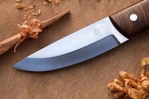 Cuchillo desollador de acero inoxidable hecho a mano personalizado con mango de madera con hermosa Funda de cuero - Product Image 5