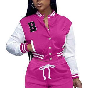 Stylish New Women's Cropped Bomber Varsity Jackets Customizable Logo Letterman Jackets Warm <b>Wool</b> Fabric <b>Quilted</b> Cotton Filling - Product Image 3