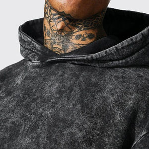 Chándal de invierno 2026 personalizado de algodón para hombre, estilo hip hop, de tejido técnico polar, ligero, de secado rápido, transpirable, con capucha y de color liso. - Product Image 2