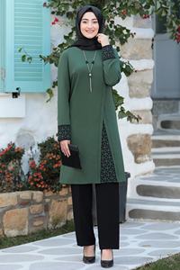 Abaya de Dubaï en tissu satiné pour femmes Robe modeste décontractée moderne-Taille XXL Robe courte de style turc formel pour femmes musulmanes - Product Image 2