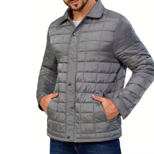 Venta al por mayor de encargo de alta calidad de gran tamaño Zip-up acolchado cálido chaqueta acolchada de talla grande de punto transpirable - Product Image 2