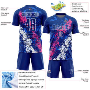 ชุดฟุตบอลสำหรับทีมแข่งขันของโรงเรียนชุดเสื้อเจอร์ซีย์ฟุตบอลชุดฟุตบอลผ้าเจอร์ซี่น้ำหนักเบากันความชื้น - Product Image 2