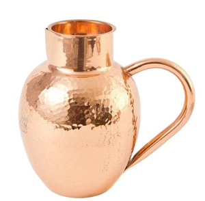 Jarra de cobre puro Diseño antiguo Calidad sólida Jarra de cobre puro de metal de gran tamaño para agua potable por saniya artesanía - Product Image 6