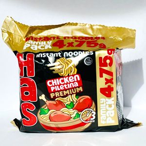 บะหมี่กึ่งสำเร็จรูปฮาส รสไก่พรีเมียม แพ็คครอบครัว 300 กรัม ไขมัน 18% ปรุงสุกใน 3 นาที แป้งสาลี อายุการเก็บรักษา 12 เดือน - Product Image 3