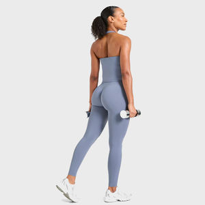 Service OEM, meilleur prix du fabricant, leggings pour femmes personnalisés, logo sur la taille, vêtements de yoga professionnels, pantalon uni antibactérien - Product Image 4