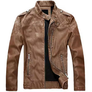 Chaqueta de Cuero de Oveja para Hombre, Modelo 2026, con Forro de Piel de Oveja y Tela de Lona, Cierre de Cremallera, Transpirable, para Invierno, Venta al Por Mayor OEM - Product Image 5