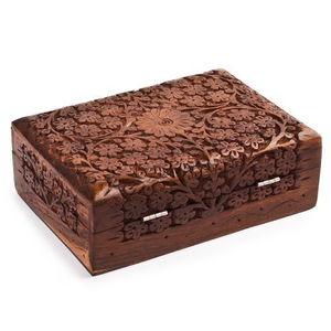 Boîte à bijoux en bois artisanale de meilleure qualité avec style luxueux en laiton pour bagues et emballage - Product Image 6