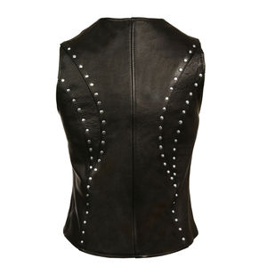 Chaleco Impermeable de Cuero Genuino para Mujer, Diseño Nuevo, al por Mayor, Cortavientos, Cuello en V, Informal, para Exteriores - Product Image 2