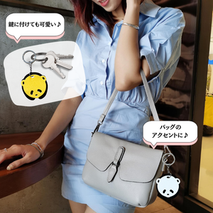 พวงกุญแจหนัง PU รูปแพนด้า ทรงกลม การ์ตูนสัตว์ หลากสี คุณภาพสูง - Product Image 4