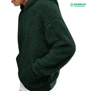 Sudadera con Capucha Sherpa 100% Algodón, Hombros Caídos, Invierno, Alta Calidad, Transpirable, Secado Rápido, Unisex, Envío Inmediato - Product Image 4
