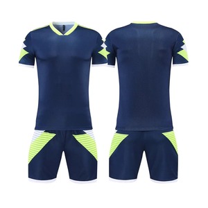 Uniforme de Fútbol para Hombre, Conjunto de Camiseta de Fútbol de Manga Corta, Uniforme de Fútbol para Adulto, Camiseta de Fútbol Azul para Niño, Diseño Personalizado con Logotipo - Product Image 2