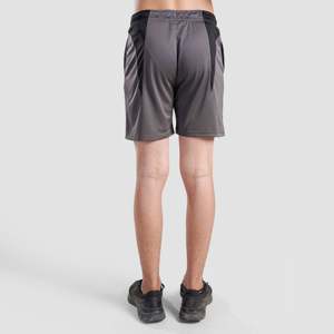 กางเกงขาสั้นกีฬา Youth Active Flow 2-in-1 รุ่น Sporty Gym Shorts ผลิตจากโพลีเอสเตอร์ 100% ไซส์ XXS-5XL สีเทา พร้อมโลโก้ปักลาย ผลิตภัณฑ์ทอ - Product Image 2
