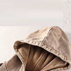 Sweat à capuche surdimensionné personnalisé pour l'hiver 2025, imprimé effet délavé, 100% coton, haute qualité, pour homme - Product Image 3