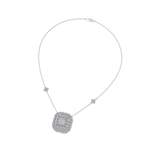 Haute demande 950 platine personnalisé coussin pendentif collier VVS Moissanite lien bas quantité minimale de commande en vrac acheter fabricant indien Option OEM - Product Image 3