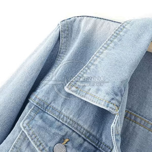 แจ็กเก็ตยีนส์สตรีผ้าฝ้ายระบายอากาศได้ดีดีไซน์ล่าสุด - Product Image 3