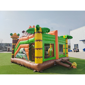 Castillo Inflable Comercial con Forma de Dinosaurio, Castillo Hinchable para Niños, Castillo Inflable de PVC para Exteriores con Tobogán - Product Image 4