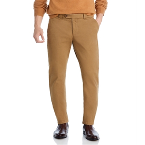 Chinos da Uomo Bloomingdale's Vestibilità Slim in Twill Beige Taglia 38X30 Antipiega Stile Casual per la Stagione Autunnale - Product Image 1