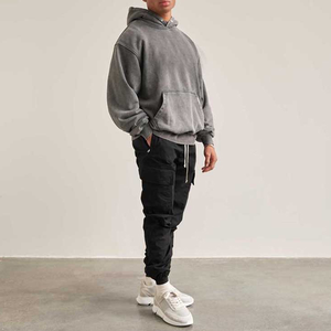 2025 venta al por mayor de hombres de alta calidad de diseño personalizado lavado ácido mejor precio térmico invierno francés Terry lavado ácido sudaderas con capucha para Unisex - Product Image 6
