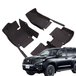 Pour <span class=keywords><strong>Civic</strong></span> Alphard Land Cruiser Prado LC 120/150/200/300, ensemble complet de tapis de voiture en cuir imperméable antidérapant personnalisable en 3D de luxe - Product Image 1