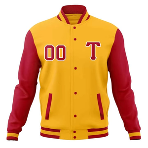 Wholesale Customized Chenille Embroidery Men's Varsity Jacket with <b>Stand</b> Collar Winter Vintage Style OEM Service - Product Image 2