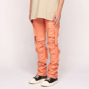 Pantalón de cuero cálido de invierno de peso pesado 2025, ropa de exterior de alta calidad, logotipo impreso personalizado, pantalón de cuero para hombre - Product Image 5
