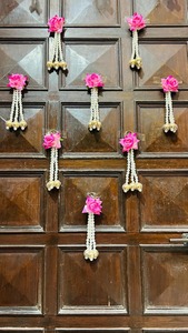 ที่แขวนไข่มุกกุหลาบแบบดั้งเดิมที่สง่างามสำหรับตกแต่ง Diwali pooja pandaal ฉากหลังของตกแต่งปีใหม่อุปกรณ์แขวน - Product Image 2