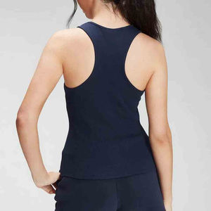 100% algodón Mujer cuello redondo ropa deportiva camiseta sin mangas verano personalizado ropa sólida - Product Image 4