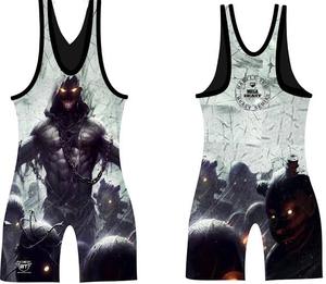 Sublimated Professional Custom High Quality <b>Cheap</b> Wrestling Singlets - Product Image 6