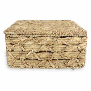 Contenedores de almacenamiento de apilamiento natural más vendidos precio más barato caja ecológica cajas organizadoras de jacinto de agua - Product Image 1