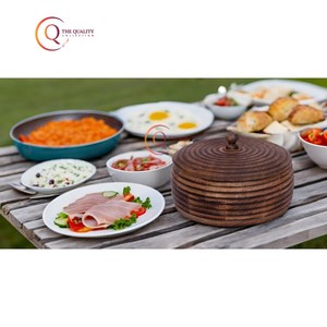 Ensemble de casseroles en bois de teck de qualité supérieure avec inserts en acier inoxydable pour une cuisson et un service sûrs de la collection Quality - Product Image 6