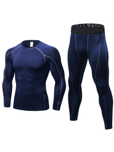 Ensemble Rash Guard de Compression Deux Pièces Personnalisé pour Hommes – Coupe Slim, Respirant, Écologique, Séchage Rapide pour l'Entraînement en Extérieur - Product Image 2