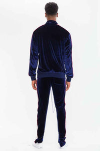 OEM Supplier and Manufacturer Sports Wear Velvet <b>Tracksuits</b> <b>Men</b> Zipper <b>Tracksuit</b> Gym Athletic <b>Velour</b> Track Suit in Cheap - Product Image 3