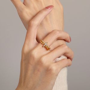 Jeulia Everyday Double Row Golden Fish and Cross Fashion <b>Ring</b> - Product Image 5