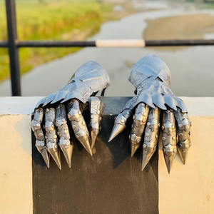 Ensemble de gants d'armure en acier médiéval Paire de gants de costume de gantelet et de gantelets Artisanat en métal - Product Image 2