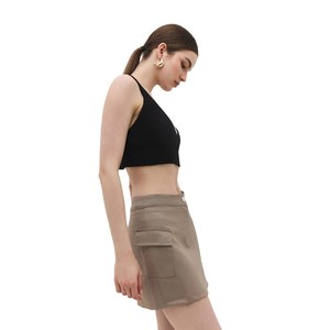 Falda Elegante de Cintura Imperio para Mujer, Tejida y de Punto, con Volantes y Estampados, Estilo Casual a Formal, Talla XS para el Trabajo - Product Image 4