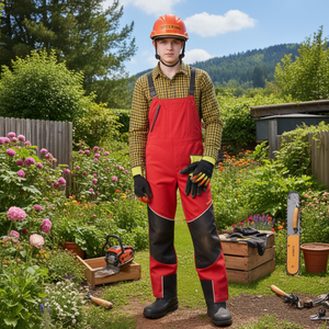 SPEIERLING Taille 60 Rouge/Noir/Jaune Salopette de protection pour tronçonneuse, Gants de jardinage et Équipement de protection ELYSEE - Product Image 3