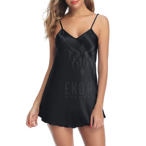 Nuisette élégante pour femmes avec dentelle 100% soie Logo avant personnalisable-Summer Sleepwear & Lounging - Product Image 2