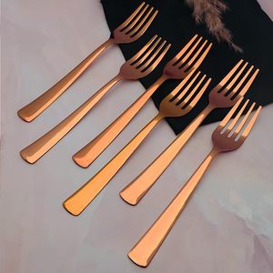 Wholesale Custom Luxury Metal Rose Gold <b>Fork</b> For Restaurant Wedding Hotel Home Table - Product Image 5