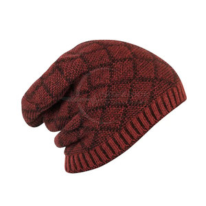 Venta al por mayor Unisex All Over Print Winter Beanie Sombreros Logotipo personalizado Acrílico de punto Puffed Beanie Sombreros - Product Image 2