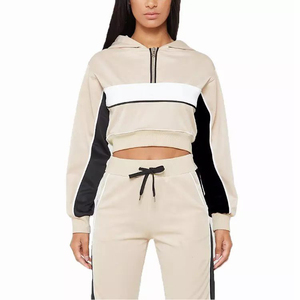 Custom Wholesale Women's Winter Two-Piece Hooded <b>Tracksuit</b> 100% Cotton Fitted High Quality Reversible Eco-Friendly OEM Custom - Product Image 5