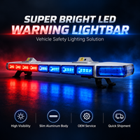 Barre lumineuse de signalisation clignotante à LED SENKEN pour ambulance, camion de pompiers, véhicule d'urgence avec corps en aluminium fin